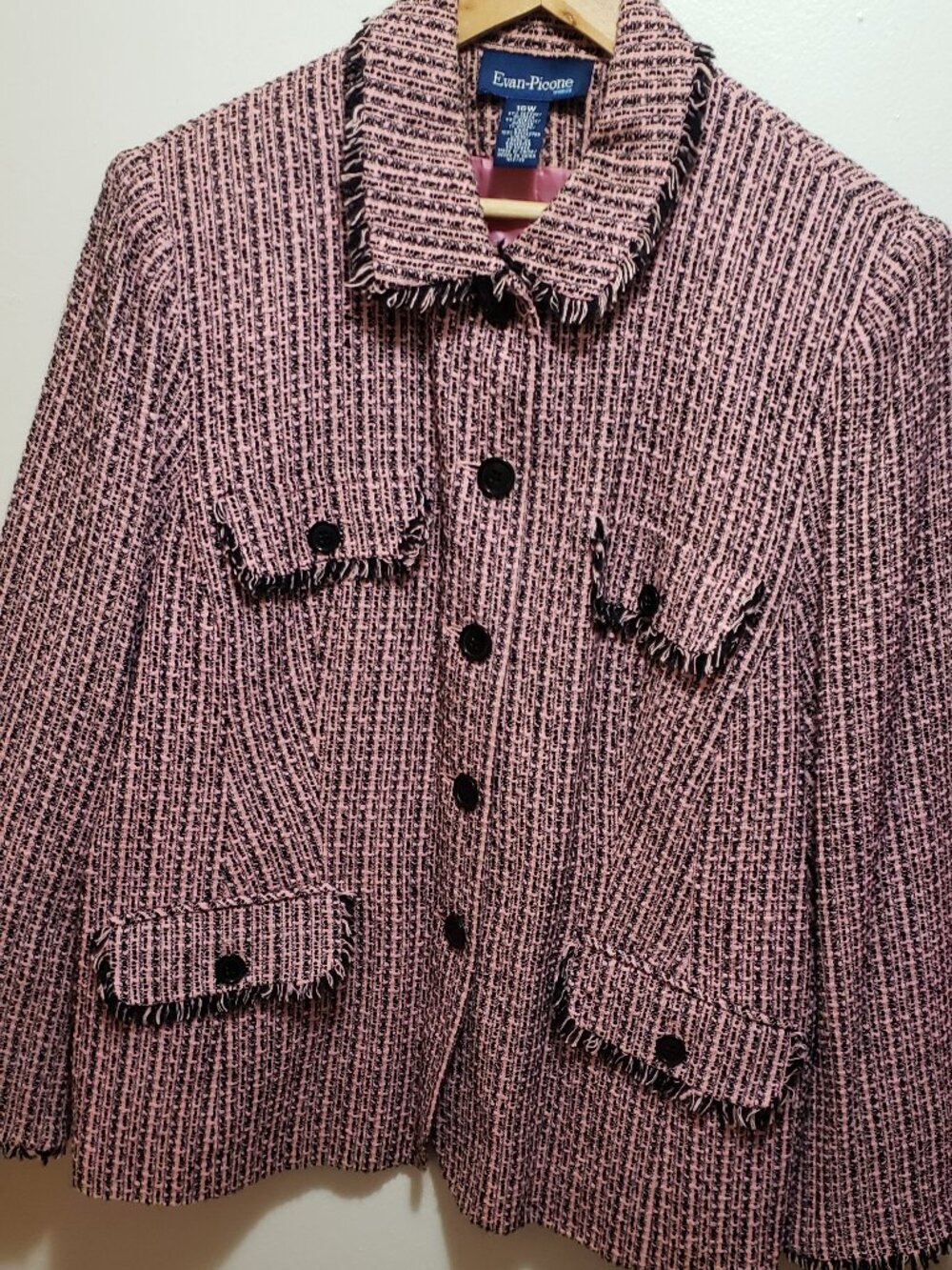 Evan Picone Fringed Blazer.